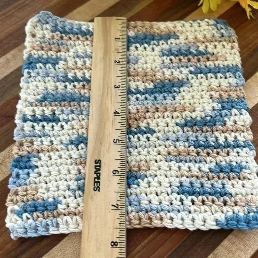 100% Cotton Handmade Washcloth, Set of 3